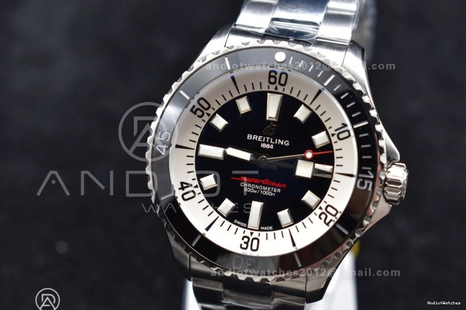 Dial on Automatic Best 1:1 Bracelet 475 SS A Edition TF Black White SuperOcean 44 Chic 1231